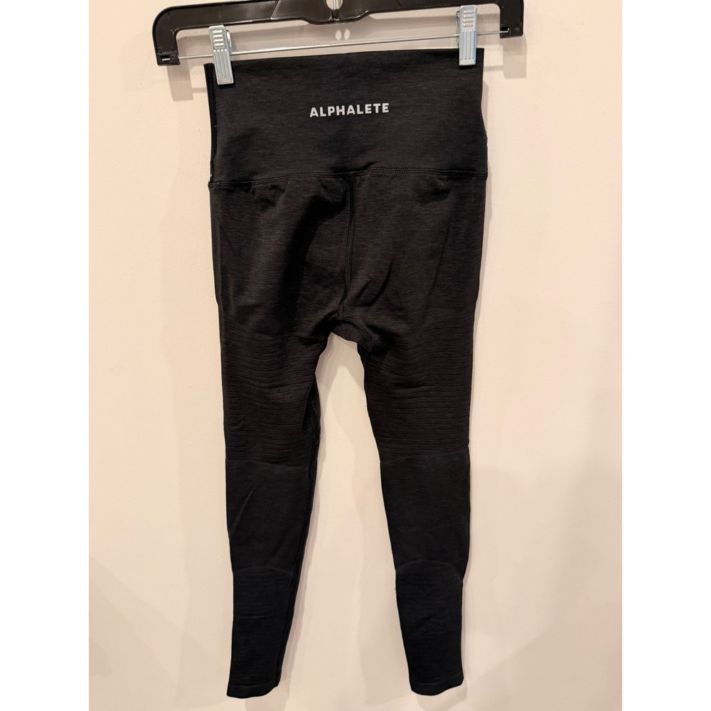 Alphalete Womens Surface Seamless Leggings Charcoal Black Marl Size Small S